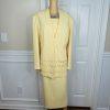 Donna Vinci Polyester Beaded Butter Skirt Suit 20 Lined Collarless Cocktail 2PC