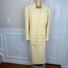 Donna Vinci Polyester Beaded Butter Skirt Suit 20 Lined Collarless Cocktail 2PC