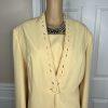 Donna Vinci Polyester Beaded Butter Skirt Suit 20 Lined Collarless Cocktail 2PC