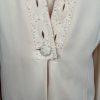 Donna Vinci Polyester Beaded Butter Skirt Suit 20 Lined Collarless Cocktail 2PC