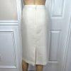 Le Suit Women Polyester Skirt Suit Size 22W Beige 3/4 Sleeves Collarless 2PC