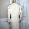 Le Suit Women Polyester Skirt Suit Size 22W Beige 3/4 Sleeves Collarless 2PC