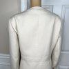 Le Suit Women Polyester Skirt Suit Size 22W Beige 3/4 Sleeves Collarless 2PC