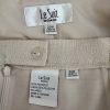 Le Suit Women Polyester Skirt Suit Size 22W Beige 3/4 Sleeves Collarless 2PC