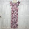 Michael Costello X Revolve Polyester Stretch Jumpsuit XS Pink Blossom Peplum