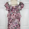 Michael Costello X Revolve Polyester Stretch Jumpsuit XS Pink Blossom Peplum