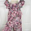Michael Costello X Revolve Polyester Stretch Jumpsuit XS Pink Blossom Peplum