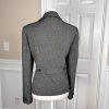 KASPER Women Gray Black Polyester Lined Notch Collar Blazer Size 12