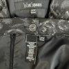 Le Suit Polyester Skirt Suit Size 24W Black White Floral Shawl Collar Lined 2PC