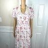 10-4979.jpg Sarah Elizabeth Vintage Rayon Dress Size 12 Floral Beaded Belted Pleated Lined
