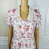 10-4980.jpg Sarah Elizabeth Vintage Rayon Dress Size 12 Floral Beaded Belted Pleated Lined