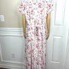 10-4982.jpg Sarah Elizabeth Vintage Rayon Dress Size 12 Floral Beaded Belted Pleated Lined
