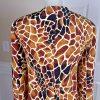 EMR Women 2PC Abstract Print Polyester Lined Collarless Skirt Suit Size 10