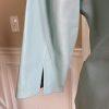 TERRY LEWIS Classic Luxuries Women 3/4 Sleeves Turquoise Leather Jacket Size S