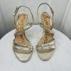 Sam Edelman Alisandra Metallic Sandals Size 9M Molten Gold Strappy Stiletto Heel