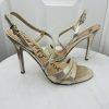Sam Edelman Alisandra Metallic Sandals Size 9M Molten Gold Strappy Stiletto Heel