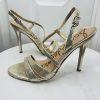 Sam Edelman Alisandra Metallic Sandals Size 9M Molten Gold Strappy Stiletto Heel