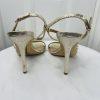 Sam Edelman Alisandra Metallic Sandals Size 9M Molten Gold Strappy Stiletto Heel
