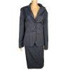 Larry Levine Polyester Rayon Stretch Skirt Suit Size 18 Charcoal Gray 2PC New