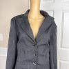 Larry Levine Polyester Rayon Stretch Skirt Suit Size 18 Charcoal Gray 2PC New