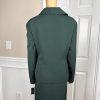 John Meyer Polyester Spandex Skirt Suit 16W Green 2Piece Shawl Collar Belted New