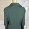 John Meyer Polyester Spandex Skirt Suit 16W Green 2Piece Shawl Collar Belted New