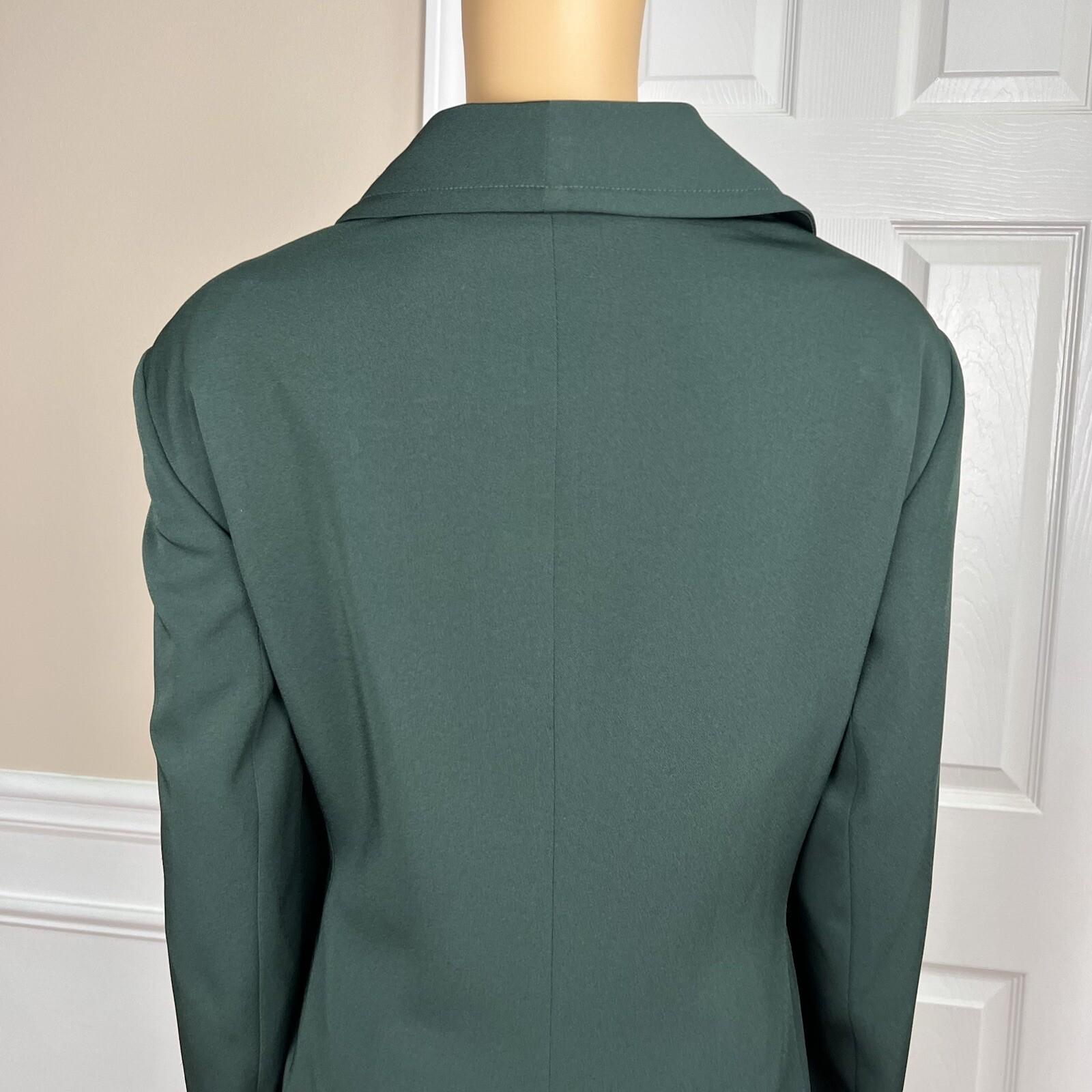 John Meyer Polyester Spandex Skirt Suit 16W Green 2Piece Shawl Collar Belted New