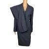 10-5033.jpg Larry Levine Spandex Rayon Polyester Pant Skirt Suit Size 8 Gray Lined 3PC New