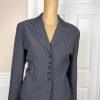 10-5036.jpg Larry Levine Spandex Rayon Polyester Pant Skirt Suit Size 8 Gray Lined 3PC New