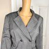 TAHARI ASL Gray Polyester Rayon Spandex Double Breasted Lined Blazer Size 14
