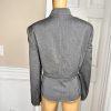 TAHARI ASL Gray Polyester Rayon Spandex Double Breasted Lined Blazer Size 14