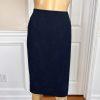 Le Suit Polyester Skirt Suit Size 10P Navy Blue Floral Stand Up Collar 2PC New