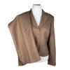 John Meyer Polyester Pant Suit Size 14 Taupe Lined Notch Collar Lined 2PC New