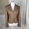 John Meyer Polyester Pant Suit Size 14 Taupe Lined Notch Collar Lined 2PC New