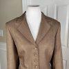 John Meyer Polyester Pant Suit Size 14 Taupe Lined Notch Collar Lined 2PC New