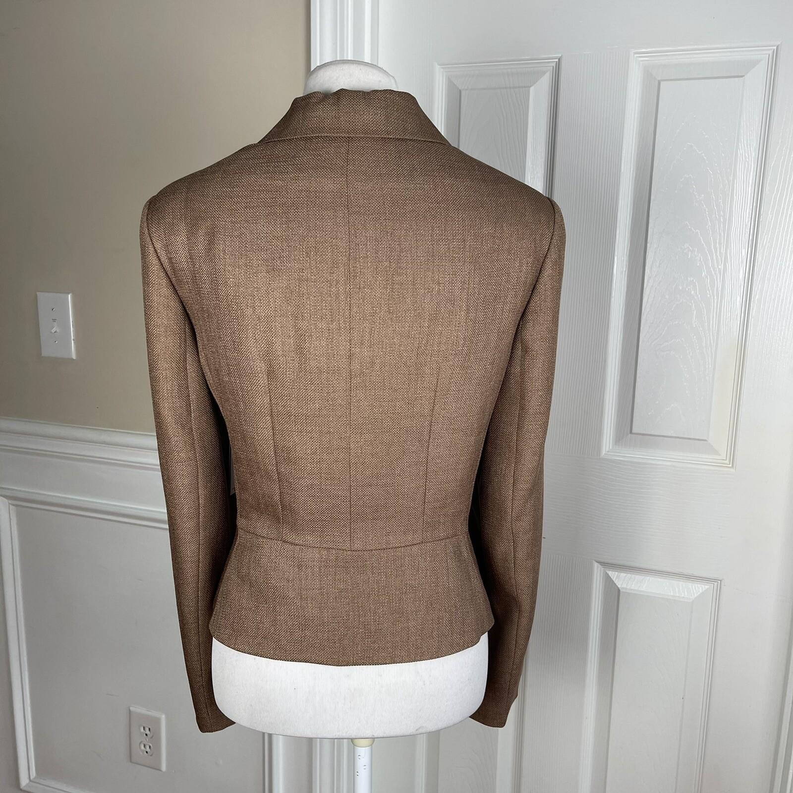 John Meyer Polyester Pant Suit Size 14 Taupe Lined Notch Collar Lined 2PC New