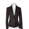KASPER Women Brown Polyester Lined Single Breasted Blazer  Suit Size 6P
