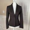 KASPER Women Brown Polyester Lined Single Breasted Blazer  Suit Size 6P