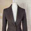 KASPER Women Brown Polyester Lined Single Breasted Blazer  Suit Size 6P