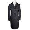 SUIT STUDIO Women 2PC Black Polyester Single breasted Skirt Suit Size 4P
