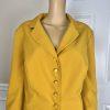 New EMILY Women 2PC Mustard Polyester Lined Tiered Skirt Suit Size 18W