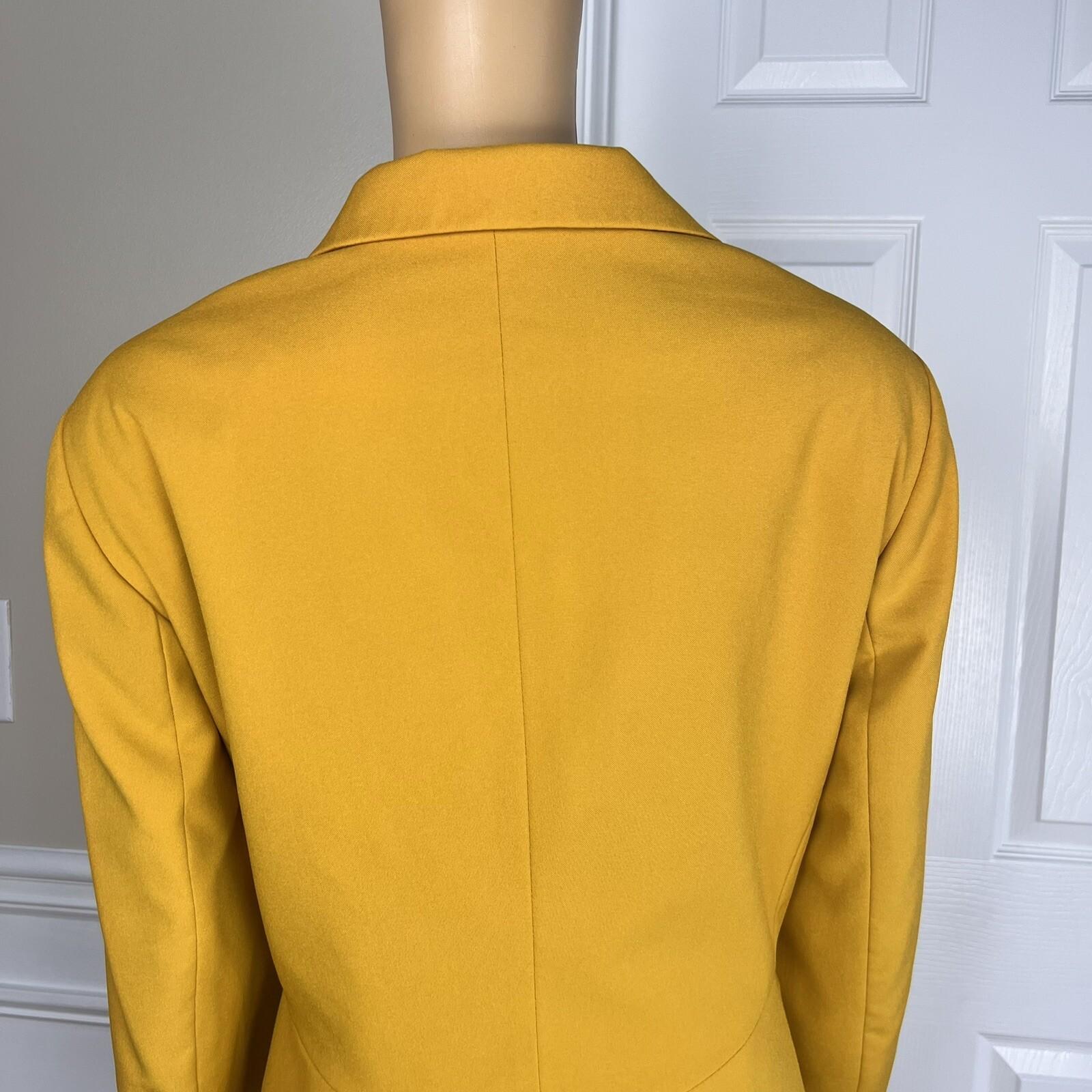 New EMILY Women 2PC Mustard Polyester Lined Tiered Skirt Suit Size 18W