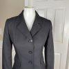 SUIT STUDIO Women 2PC Black Polyester Single breasted Skirt Suit Size 4P