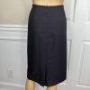 Evan Picone Polyester Metallic Skirt Suit Size 8 Purple Black Notch Collar 2PC