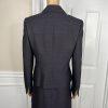 Evan Picone Polyester Metallic Skirt Suit Size 8 Purple Black Notch Collar 2PC