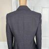 Evan Picone Polyester Metallic Skirt Suit Size 8 Purple Black Notch Collar 2PC