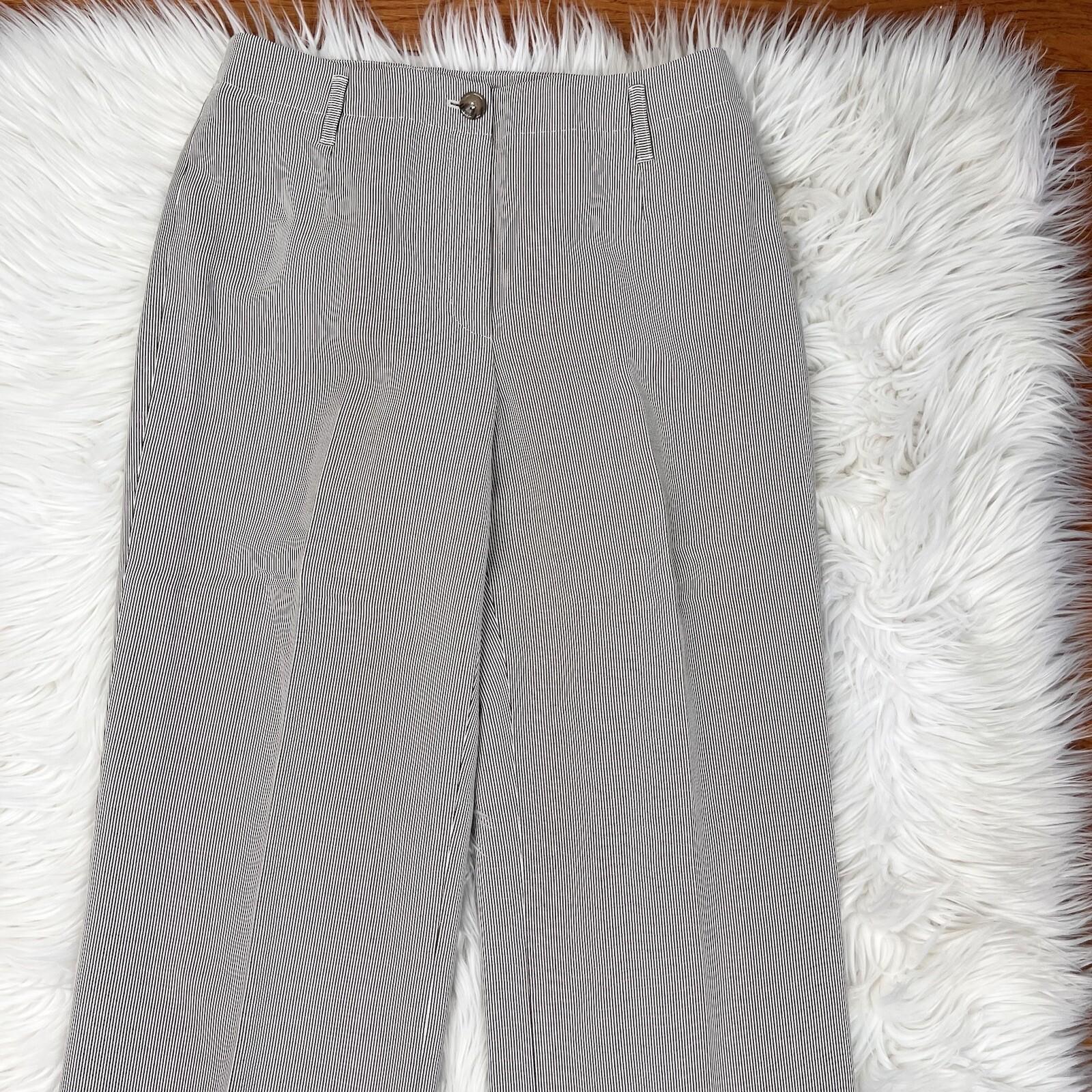10-5128.jpg New TALBOTS 3PC Brown Striped Wool Blend Lined Skirt Suit Pants Size 6 MSRP 8