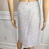 Larry Levine Polyester Rayon Skirt Suit Size 12 Blue Silver Belted Lined 2PC New