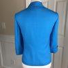 KASPER Women 2PC Blue Polyester Lined Open Front 3/4 Sleeves Pant Suit Size 10