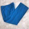 KASPER Women 2PC Blue Polyester Lined Open Front 3/4 Sleeves Pant Suit Size 10